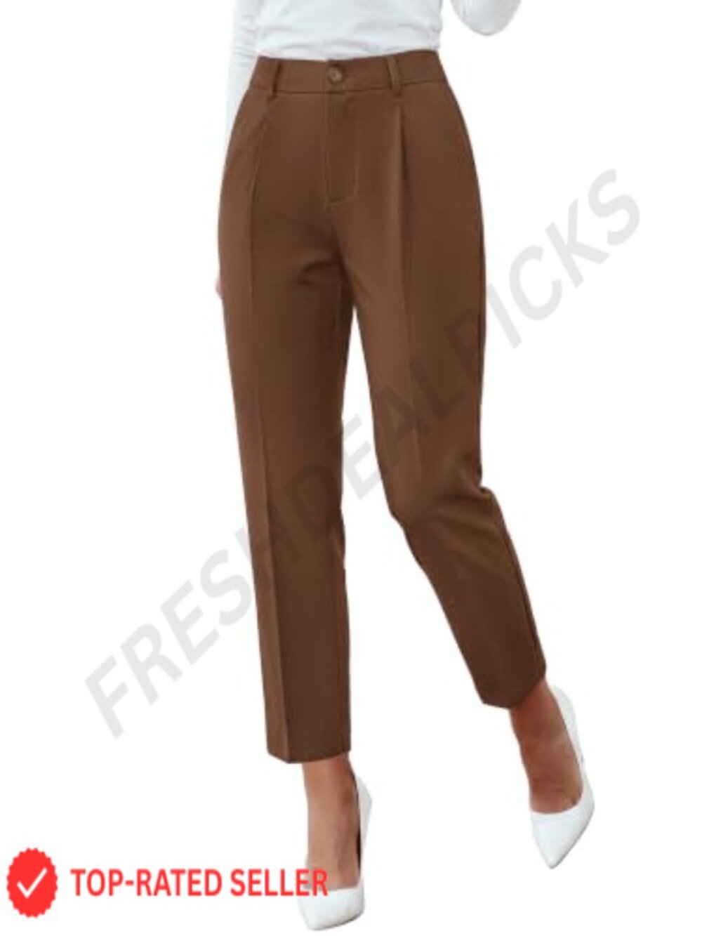 Straight Leg Dress Pants Ankle Trousers Business Casual